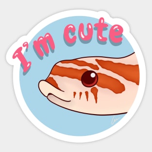 Cute Red Western Hognose Snake Sticker